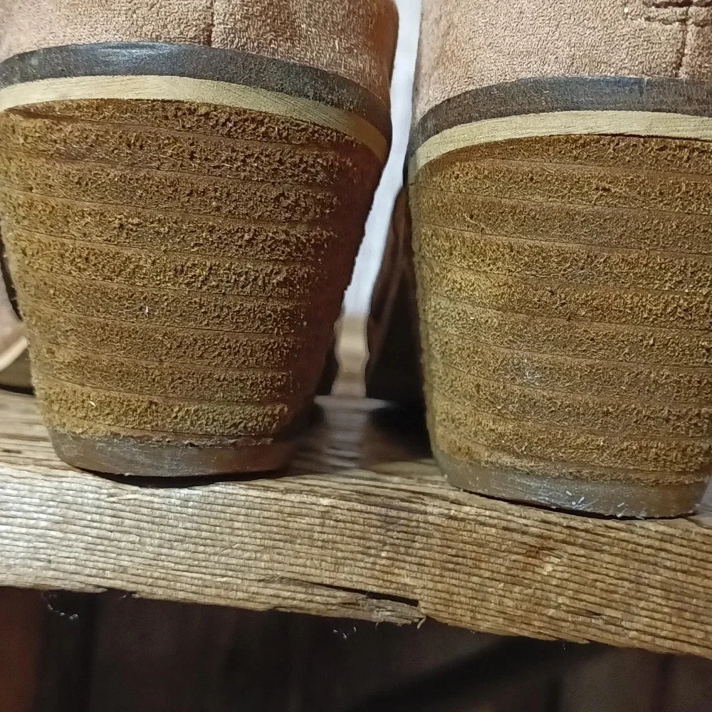 Cowgirlcore  Let's See Style Los Angeles Suede cutout bootie with heel zipper 6 - Picture 12 of 14